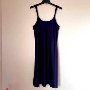 Cabernet Womens Navy Polyester Slip Dress Long Sleepwear‎ Sleeveless Chemise S